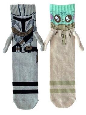 BNWT UNISEX STAR WARS THE MANDALORIAN GROGU MAGNETIC CREW SOCKS US SIZE 9-11